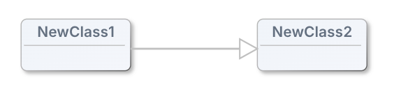 Click the target — an inheritance relation lands between them.